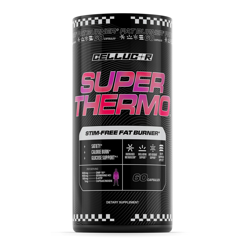 Cellucor Super ThermoTM Stim-Free Fat Burner | Thermogenic, Appetit und Glucose Unterstützung | 60 Kapseln