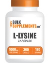 BulkSupplements.com L-Lysine HCl Capsules - Lysine Supplement, Essential Amino Acid - Glutenfrei, 2 Kapseln (1000mg), per Serving 360 Count (Pack of 1)