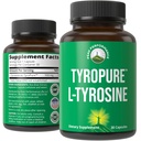 TyroPure L Tyrosin Ergänzung. Mehr Bioverfügbar, Reiniger Version von L-Tyrosine. Vegan, Naturally Fermented 500mg Kapseln für Psychische Klarheit, Dopamine. Mood Unterstützung für Frauen und Männer