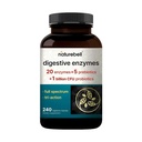 NatureBell Digestive Enzymes - 240 capsule - Gut & Digestive Health Support Supplement* - con 20 enzimi, 5 prebiotici & 10-Strand Probiotic Blend