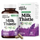Estratto di cardo selvatico e biologico 1000mg - Integratori di disintossicazione del fegato - Polvere di cardo del latte di silimarin per la pulizia del fegato - 90 capsule vegane - alimentazione di 45 giorni - nessun filler, non OGM