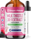 Gocce di cardo al latte con 80% Silymarin Flavonoids – Vegan, Non OGM, Fast-Absorbing – Facilmente Mescolare con Bevande – Integratore di cardo al latte per fegato, Cura Immune e Supporto Antiossidante (Mixed Berry, 60 mL)
