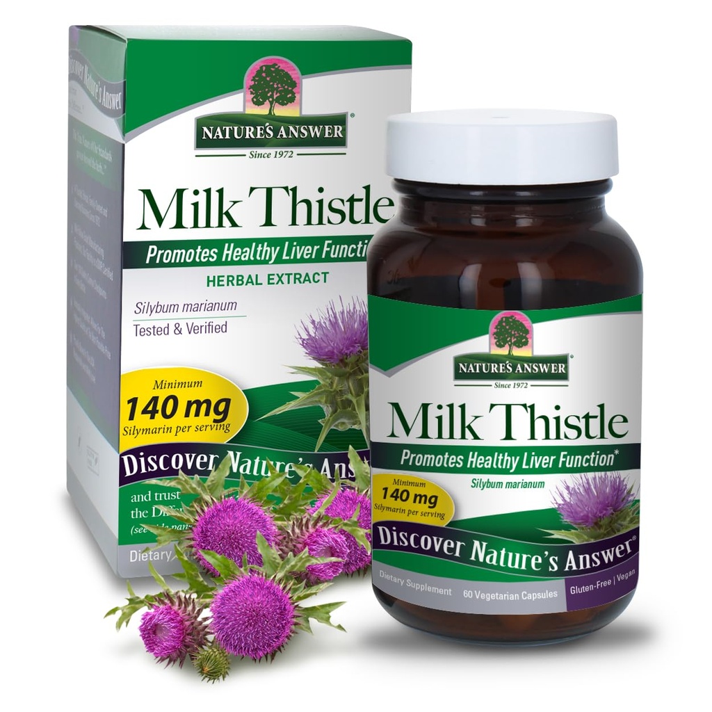 Natural's Answer Milk Thistle, 60 capsule vegetariane