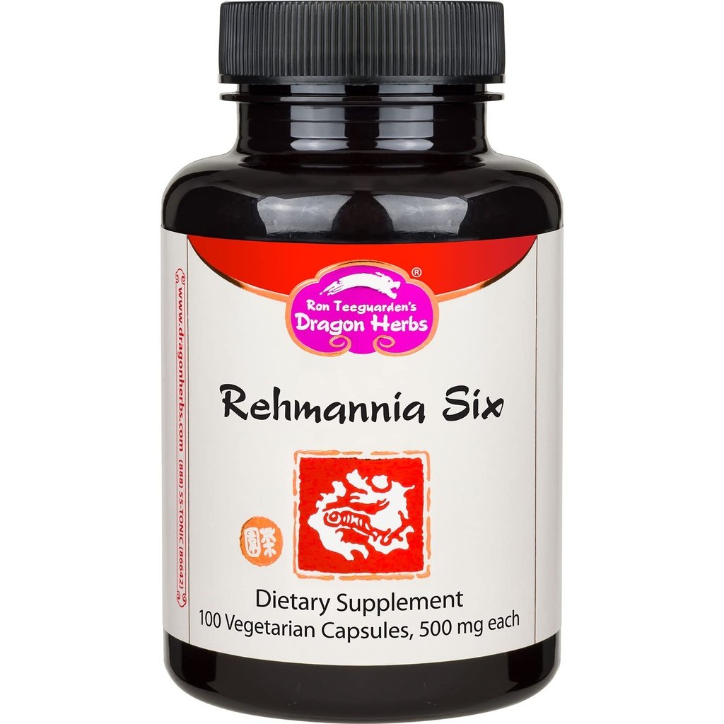 Dragon Herbs Rehmannia Six Combination -- 500 mg - 100 Vegetarian Capsules