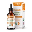 LIQUIDHEALTH USDA Bio Vitamine B complexe gouttes pour les hommes et les femmes - l'énergie naturelle, l'amélioration de la concentration, la mémoire et l'humeur, le soutien immunitaire, le métabolisme boost - USA Made, Extra Strength, sans sucre, végétalien (2 oz)