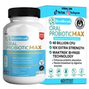 BestBreath Oral Probiotic MAX - 40 Billion CFU - Unterstützung für Zähne, Gums, Ohr, Nase, Throat & Digestive Health - 60 Kapseln (1)