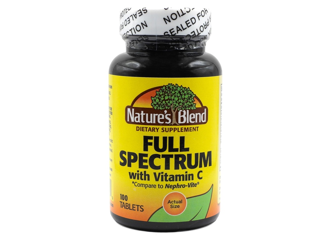 Natur Blend Vollspektrum B mit Vitamin C Pulver, 100 Zählung (1269)