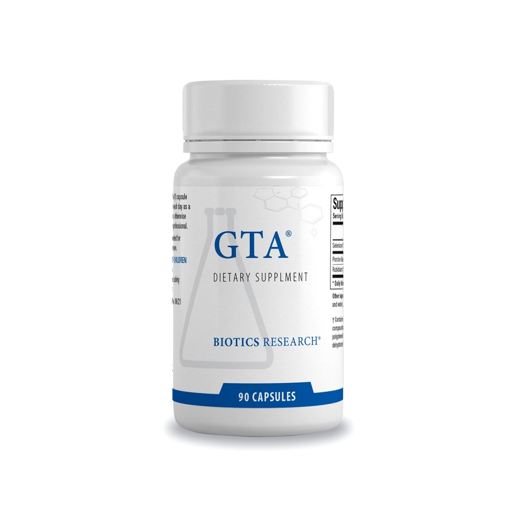 Recherche en biotique GTA – Supplément sélénium avec Rubidium, Porcine Glandular, Endocrine Glands Support, Balance hormonale optimale - SOD, Catalase, Phytochimiquement Bound Trace ElementsTM - 90 Capsules