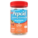 Pepcid Beruhigende Antazida-Gummien, Sodbrennen Relief + Stress Relief für gelegentliche Sodbrennen, Magenverstimmung und saure Verdauungsstörungen, mit Zitronenbalsam-Extrakt, Tricalcium-Phosphat, Pfirsich-Raspberry, 32 ct