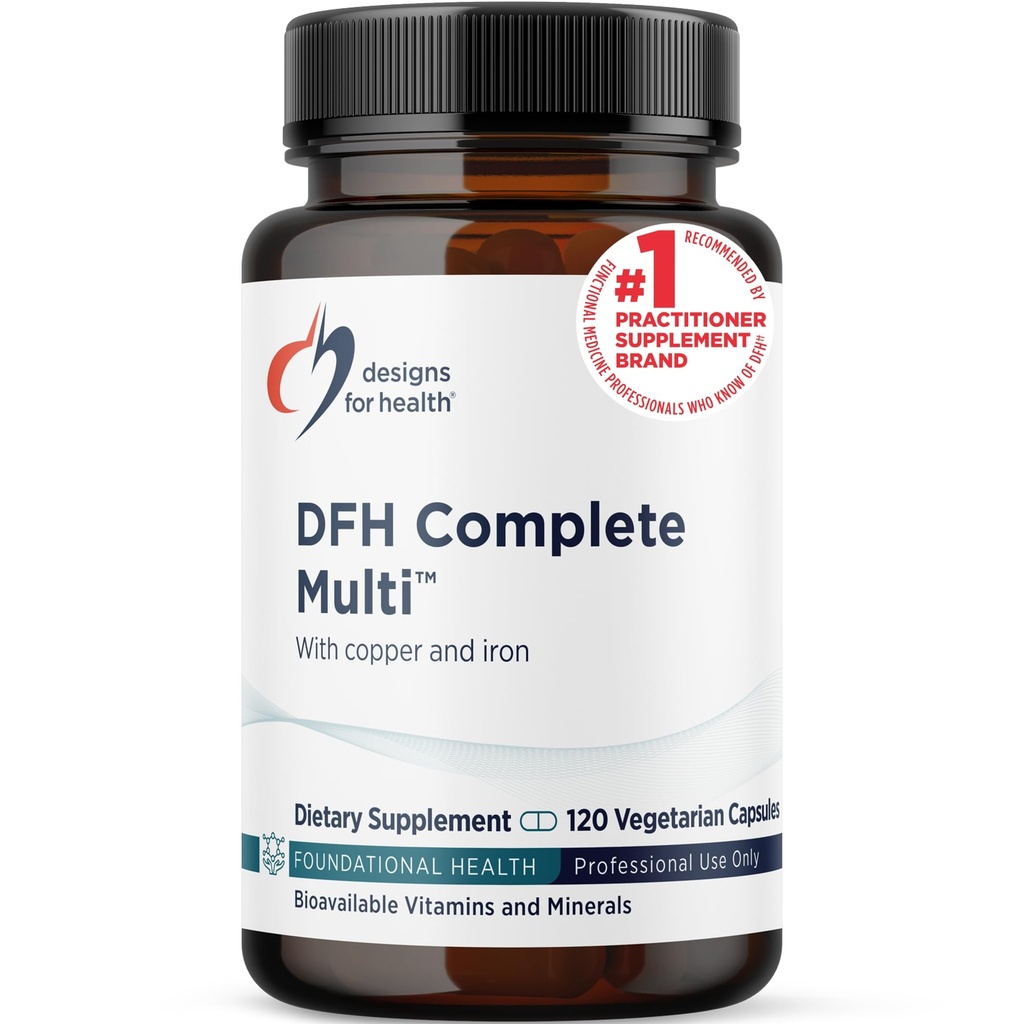 Designs für die Gesundheit Komplette Multi mit Kupfer + Eisen - Umfassende Multi Vitamin + Mineral Supplement mit Folat, 1000 IE Vitamin D, Immune Support Vitamine - Multivitamin (120 Kapseln)