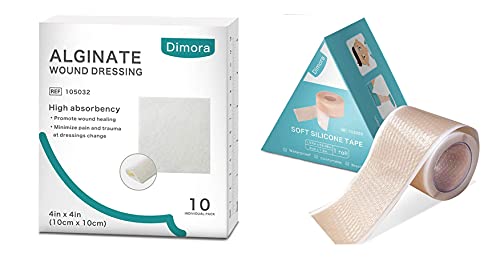 Dimora Calcium Alginate Wundkleid & Soft Waterproof Silicone Tape mit Easy Tear Design