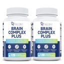 2-Pack Brain Integratori per Memoria e Focus | Nootropic con Bacopa, Lion's Mane, Alpha GPC | Clarity Mental & Cognitive Support | Vitamina B6 & B12 – 240 Caps (120/Bottle)