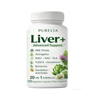 Liver Advanced+, 120 capsule veggie | 20-in-1 Complesso con cardo al latte, dadelion, NAD, NAC, ALA, TUDCA, Glutathione, Artichoke, Turmeric, & Astragalus | Non-GMO, Gluten Free
