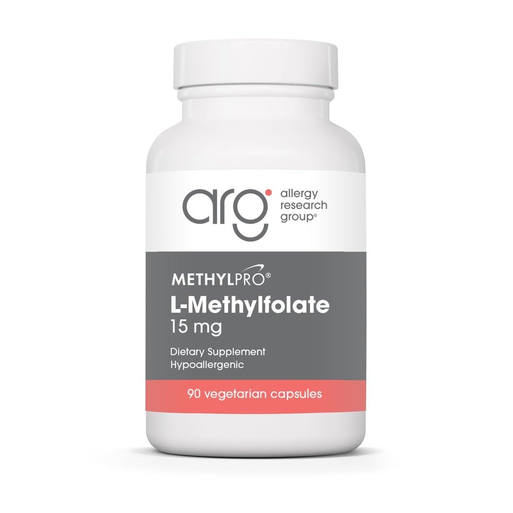 MethylPro L-Methylfolat 15 mg - Bioverfügbares Folat-Supplement für Gehirngesundheit & Neurotransmitter-Unterstützung - Vegetarisch & Hypoallergen - 90 Portionen - 90 Count