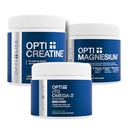 Opti + Forza & Recovery Bundle - Pillole di creatina, Kit Supplemento Triple Magnesium & rTG Omega-3 | Supporta prestazioni muscolari, recupero & Joint Wellness* | 3Product Active Lifestyle Pack