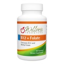 Wellness Ressourcen B12 und Folate Supplement - Methyl B12 1000 & Methylierter Folat für hohe Absorption, Glutenfrei, Immununterstützungsergänzung, B12 und Folat für MTHFR, 5-MTHF