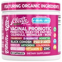 Saubere Nutra Vaginal Probiotika für Frauen + Präbiotika Verdauungsenzyme Bromelain Cranberry D Mannose Horsetail Black Cohosh Artischocken Hibiskus Blumen Probiotisch für Verdauungsgesundheit 90 Vegane Kapseln