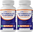 Vitamatic Lactobacillus Plantarum - 20 milliards par gélule DR - 60 Compte - Soutien digestif - Fabriqué avec la fibre d'inuline prébiotique-2