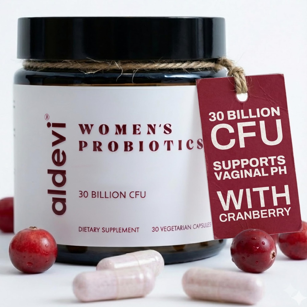 Frauen Probiotika 30 Milliarden CFU mit Cranberry, Made in USA - Tägliche Unterstützung für vaginalen pH, Urin und Verdauungsgesundheit - Vegan, 30 Kapseln