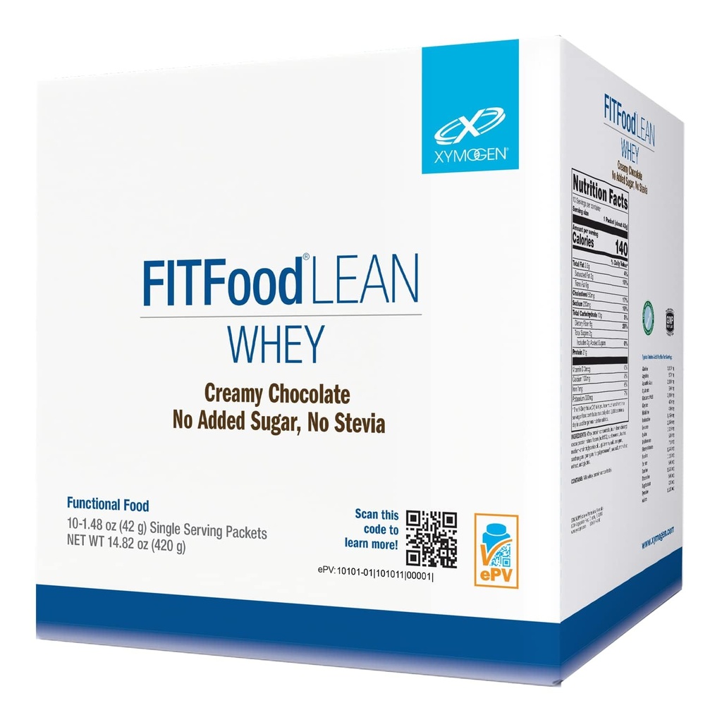 XYMOGEN FIT Lean Food Whey - 21 g Protein - Unterstützt die Muskelerholung nach dem Training - glutenfrei & sojafrei - Creamy Chocolate Flavor - 10 Portionen