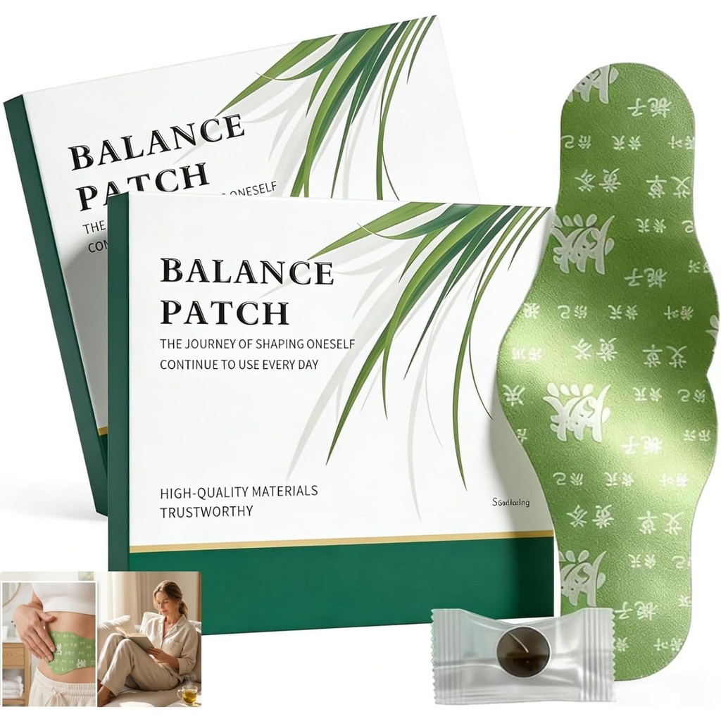 Patch di bilanciamento 2 scatole, Patch di stoccatura erbacea giapponese con ingredienti basati sulle piante, promuove il comfort addominale, non irritante e comodo adesivo, facile uso topico (10 patch)