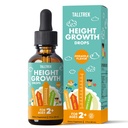 Gocce di aumento della crescita dell'altezza per i bambini - aumenta l'altezza della crescita degli adolescenti e massimizza le gocce di salute immunitarie con vitamine D3 K2 Zinc & Calcium - Gluten Free Vegan ananas Flavor