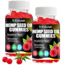 Gummies canapa per il sonno, dolore, ansia -120 contatore pianta a base di olio di canapa naturale estratto pancia con Omega & vitamina B per il relax e la pace - in una forma di lampone (aroma di lampone)