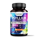 Psyllium Husk Kapseln 2000mg - Faserergänzung - Natürliche lösliche Faserpillen mit Psyllium Husk Pulver - Unterstützt Verdauungs Darm und Darm Gesundheit - Nicht-GVO, Glutenfrei, Vegan - 60 Kapseln