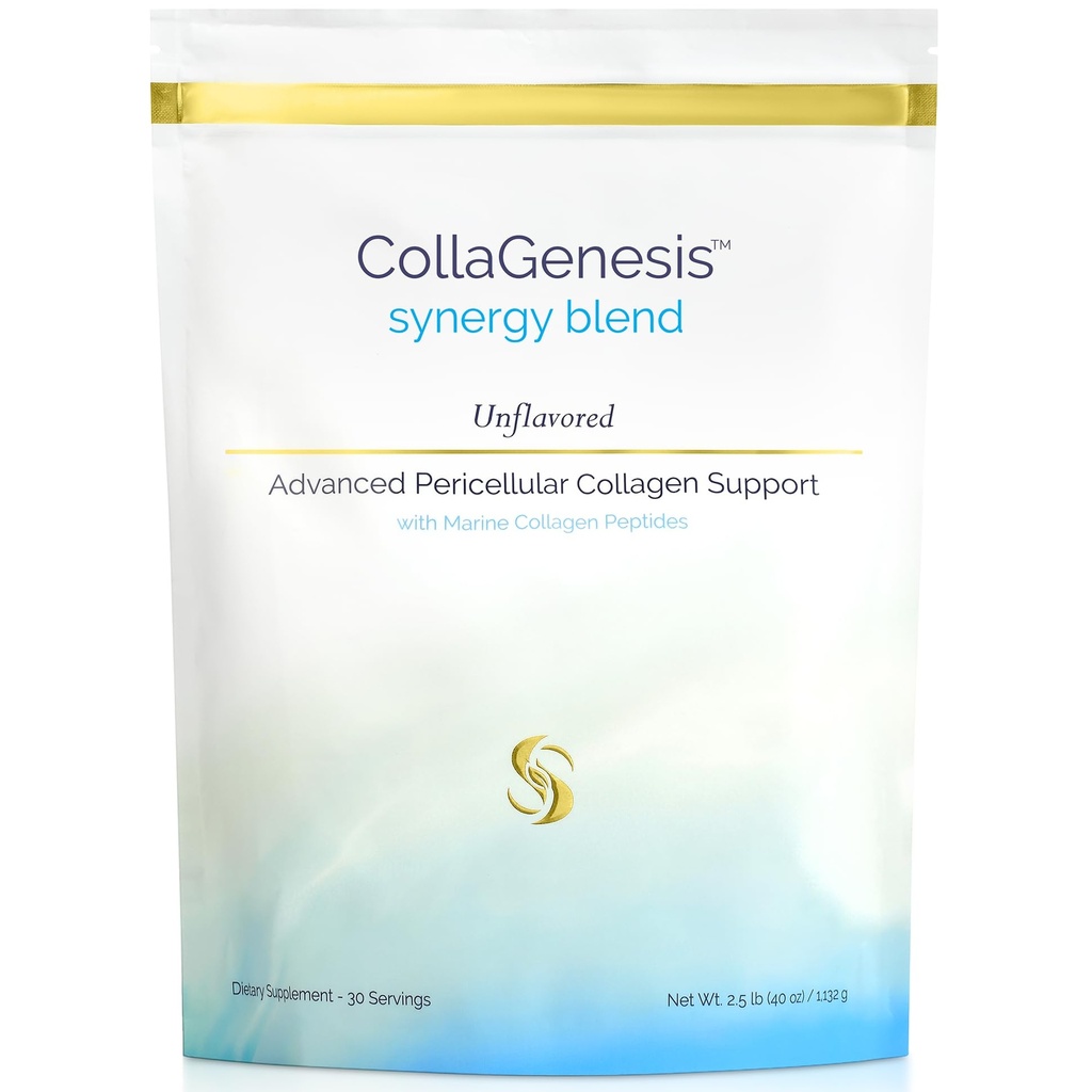 CollaGenesisTM – Complete Collagen Support System – Marine Collagen Peptides, 25g Protein, MSM & Hyaluronsäure, Complete Amino Acid Profile, 18 Vitamine & Minerals – Unflavored – 2,5 lb