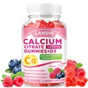 Citrate de calcium Gummies 1200mg avec suppléments de vitamine D3 et K2 pour les femmes et les hommes, haute absorption Gummies de calcium Plus Magnésium, zinc pour les os forts et le soutien immunitaire