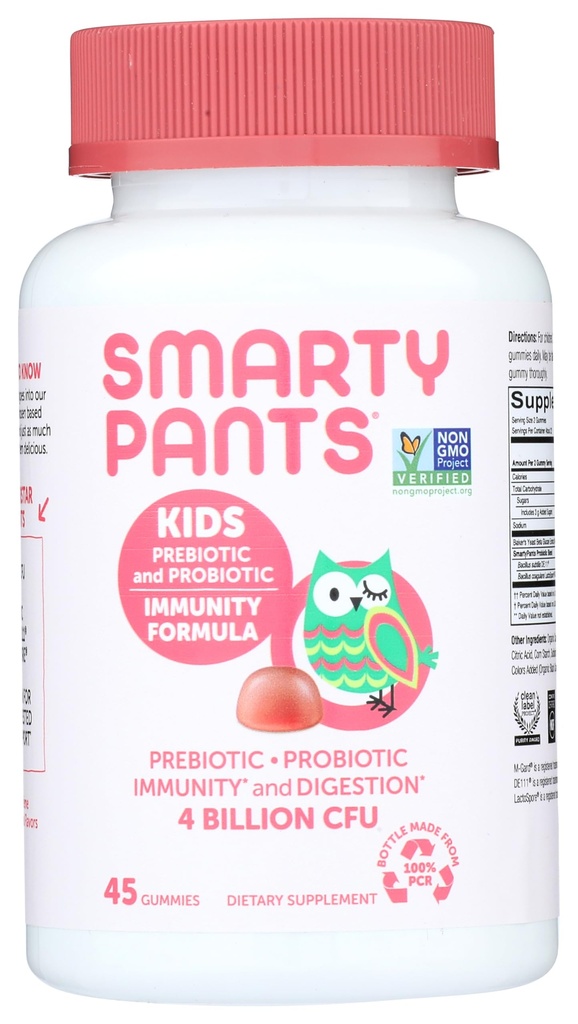 SmartyPants Kids Probiotische Komplett, Erdbeer-Crème, 45 Count