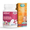 Milkaid Junior Laktase-Enzym-Tabletten Vanille 60 Chewables + Colief Vitamin C Tropfen 30ml - Kinder Verdauungsunterstützung & Immune Health Bundle (Alter 1 +)