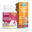 Laitaid Lactase Junior Enzyme Comprimés Fraise 60 Chewables + Colief Vitamine C gouttes 30ml – Soutien digestif pour les enfants et ensemble santé immunitaire (Age 1+)