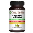 Pure Nutrition Papaya Complete - 60 Veg Capsules (Supports Platelet Immunität & Verdauung) Jede Kapsel enthält 500 mg Carica Papaya Obst und Blatt Extrakt. Nicht-GVO | Glutenfrei