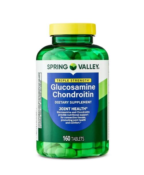 H4U Spring Valley Triple Strength Glucosamin Chondroitin Nahrungsergänzungsmittel Tabletten für die gemeinsame Gesundheit, 160 Count