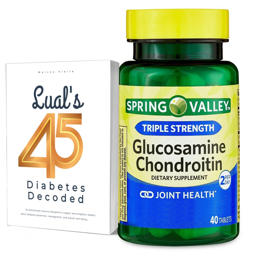 Glucosamine Chondritine Comprimés. Spring Valley Triple Strength Glucosamine Chondroïtine Comprimés Complément diététique, 40 Compte Bundle avec le 45 Diabète de Luall Décodé