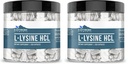 Éléments terriens L-Lysine HCL 200 Capsules, pures et non diluées, sans additifs (paquet de 2)