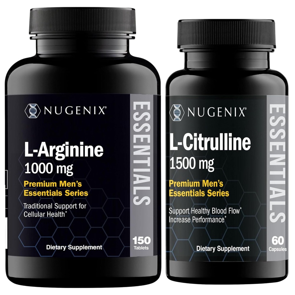 Nugenix Essentials L-Citrulline e L-Arginina Essentials Integratori per Uomini con Citrullina e Arginina