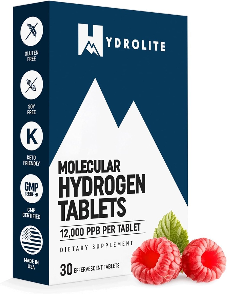 HydroLite Comprimés d'hydrogène moléculaire pour l'eau potable (en anglais seulement) Concentration la plus élevée H2 12 000 PPB (en anglais seulement)