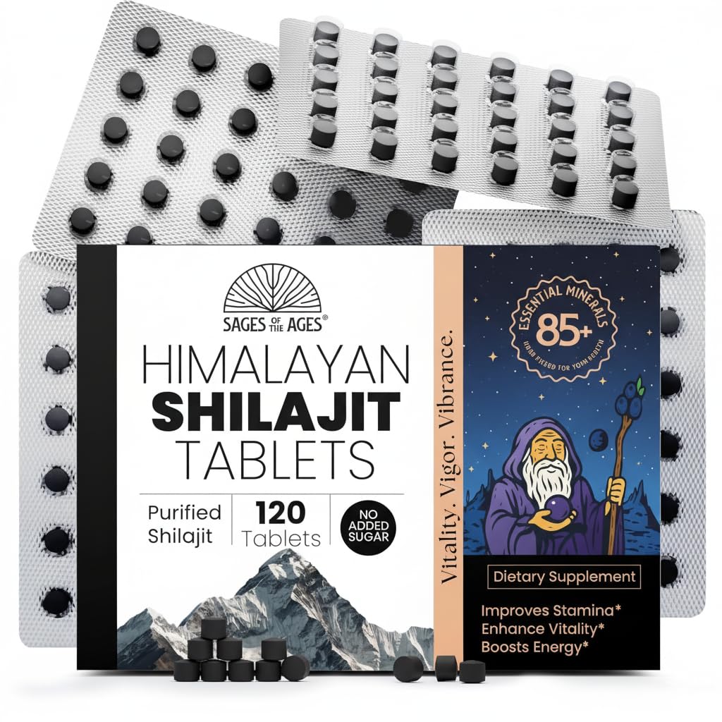 Himalaya Shilajit Tabletten - Pure Gold-Grade Himalaya-Extrakt - jeweils 200 mg, 120 Zählung - Organische, Labor-getestete Fulvic Säure für Energie, Ausdauer und Vitalität Unterstützung für Männer und Frauen