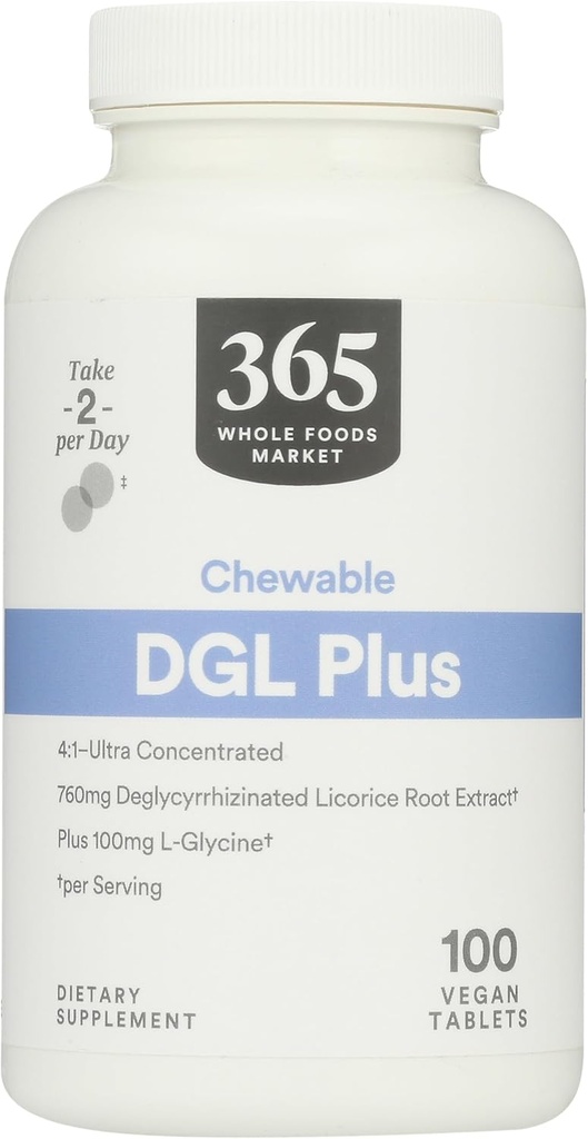 365 by Whole Foods Market, DGL Plus Chewable Tablets, 100 Tablets