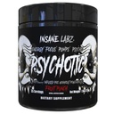 Insane Labz Psychotique Black Edition Mid Stimulant Pre Workout Powder, Energy Focus Pompes, chargé de Créatine Beta Alanine Taurine alimenté par AMPiberry, 35 portions (Fruit Punch)