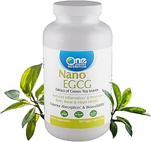 One Planet Nutrition Nano EGCG 250 mg Veggie Capsule (120 Serve), Estratto di tè verde puro, Assorbimento massimo Antiossidante per Protezione Cellulare, Non OGM, Vegan, Gluten Free