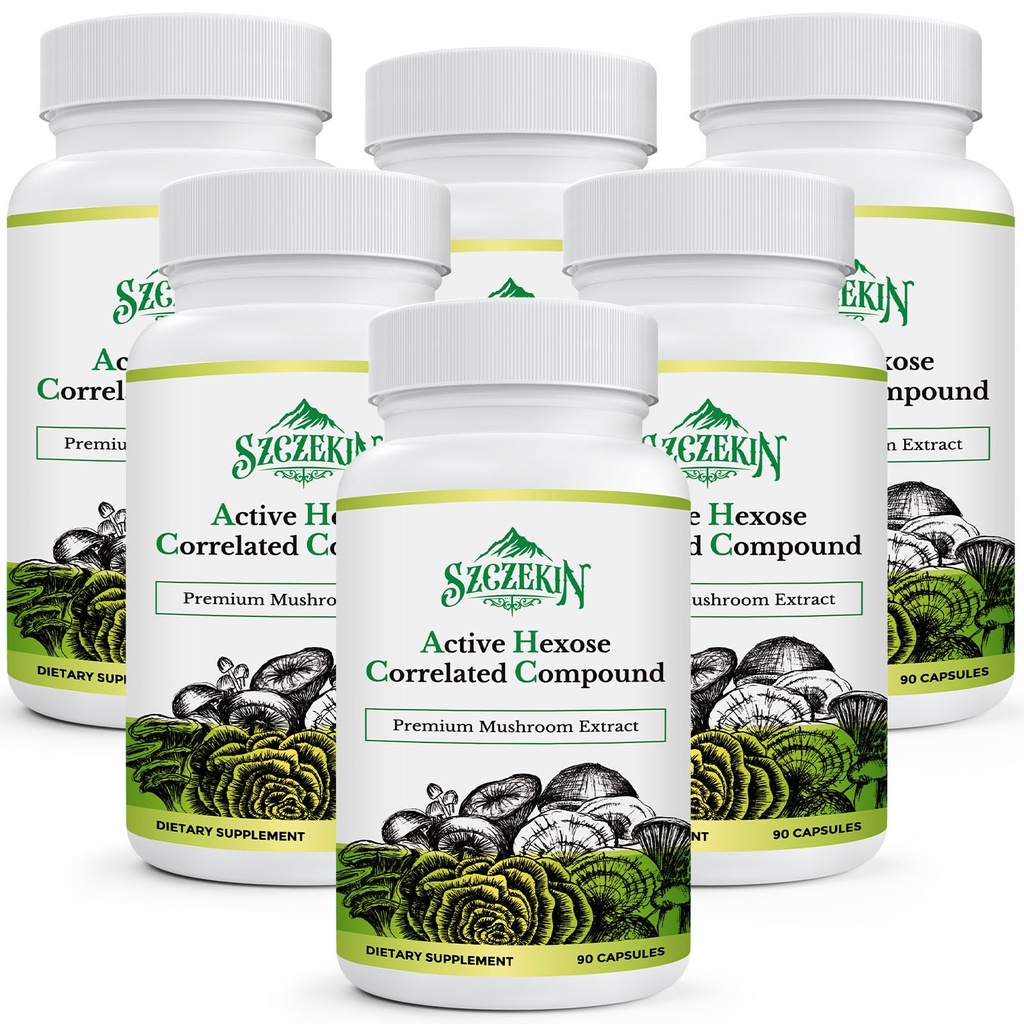 Hexose actif composé cordépendant 1500 mg supplément, supplément naturel d'extrait de champignons 8, système immunitaire, fonction hépatique, tueur naturel et cellules T activité, 540 capsules de légumes