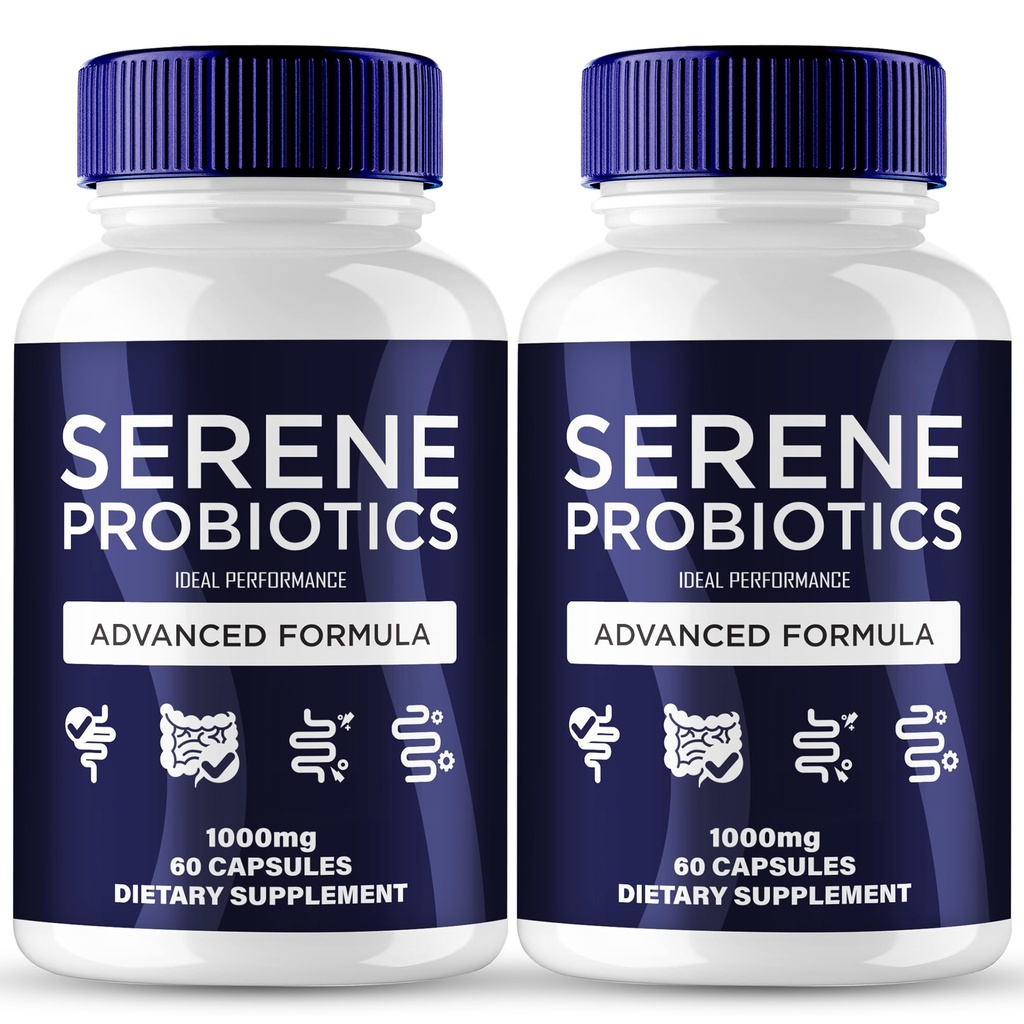 Serene Probiotics Capsules - Serene Probiotics for Gut Health & Digestion Support Supplement, All Natural Advanced Formula, Maintain Digestive Health & Comfort, SereneProbiotics Reviews (2 Pack)