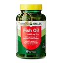 Spring Valley Omega-3 Huile de poisson Softgels, 1000 mg, 60 Compte – Supplément alimentaire à l'huile de poisson – Supplément Omega-3 – Soutien nutritionnel quotidien + Don de dipaze (conteneur)