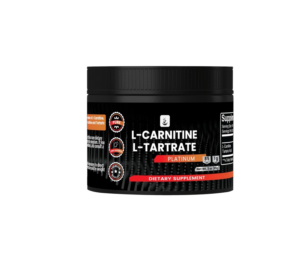 PURE ORIGINAL INGREDIENTI L-Carnitina L-Tartrate, 3 oz, Sempre Pure, Nessun Filler o Additivi