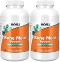 Now Supplements,Bone Meal Powder with Calcium Carbonate and Magnesium Oxide,Natural Calcium Source,1-Pound,(Pack of 2)