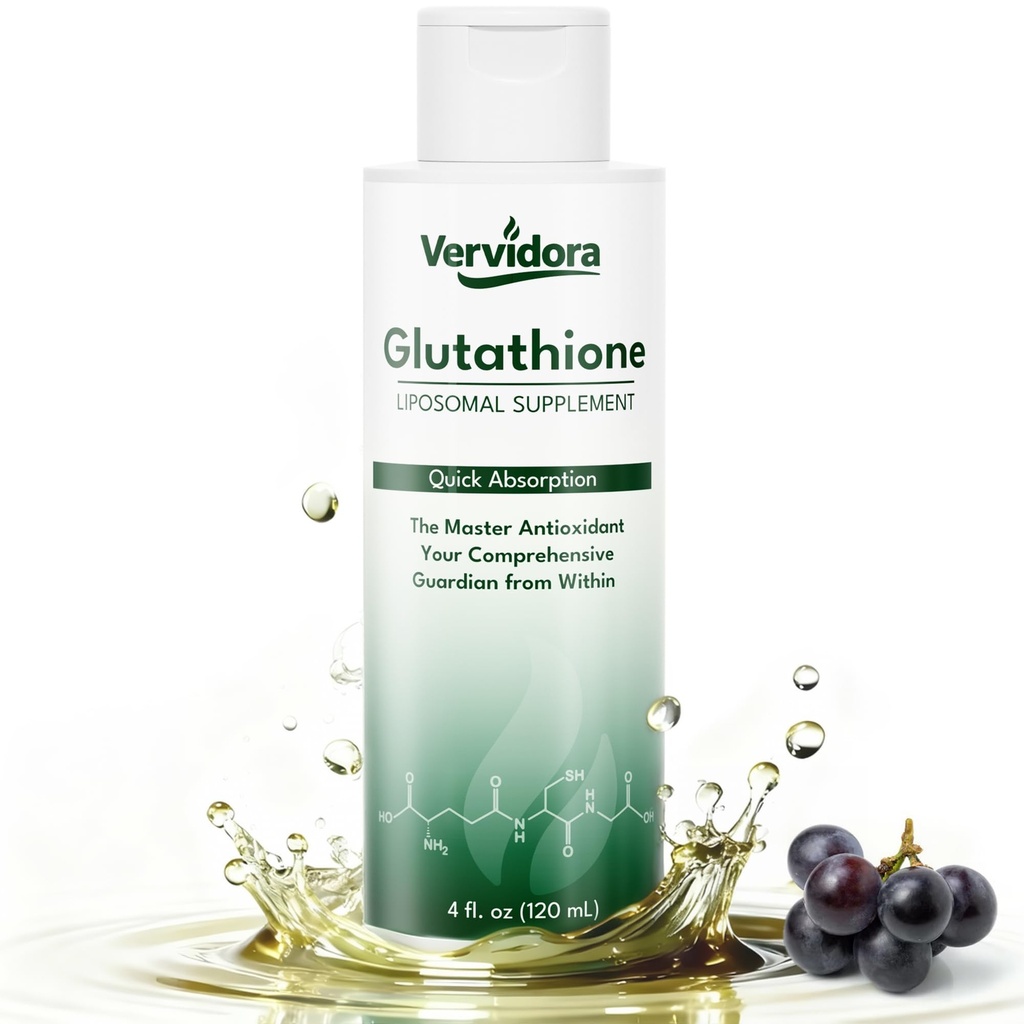 Liposomales Glutathion, High Absorption Liquid Glutathion Supplement, Unterstützung der natürlichen Entgiftung, Antioxidans, Verbesserung der Hautgesundheit, Verbesserung der Immunität, 4 Fl Oz