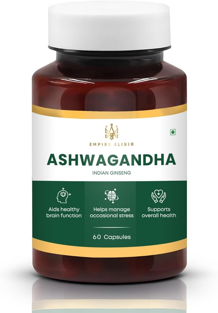 Ashwagandha Kapseln 450mg | 60 Count | Kräuterergänzung für Männer und Frauen | Non-GMO | Adaptogen | Energie- und Wellness-Unterstützung